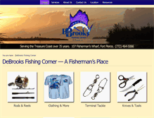 Tablet Screenshot of debrooksfishingcorner.com